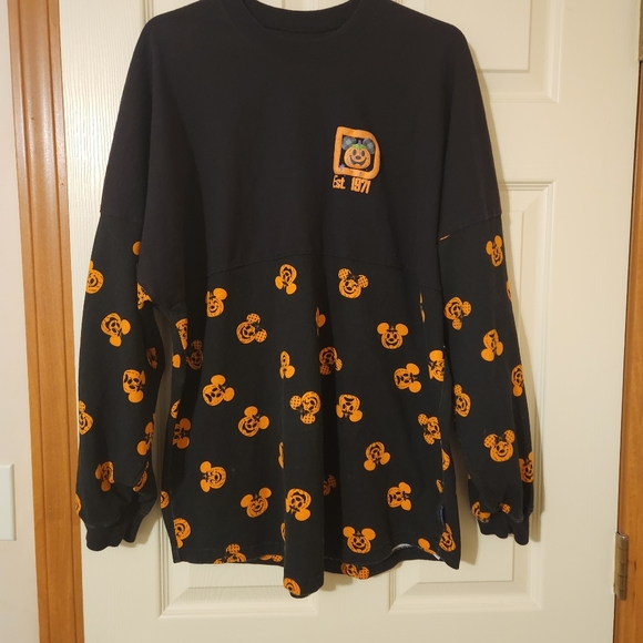 Disney Tops - Walt Disney World 2021 Mickey Minnie Halloween Pumpkin Spirit Jersey Size Large